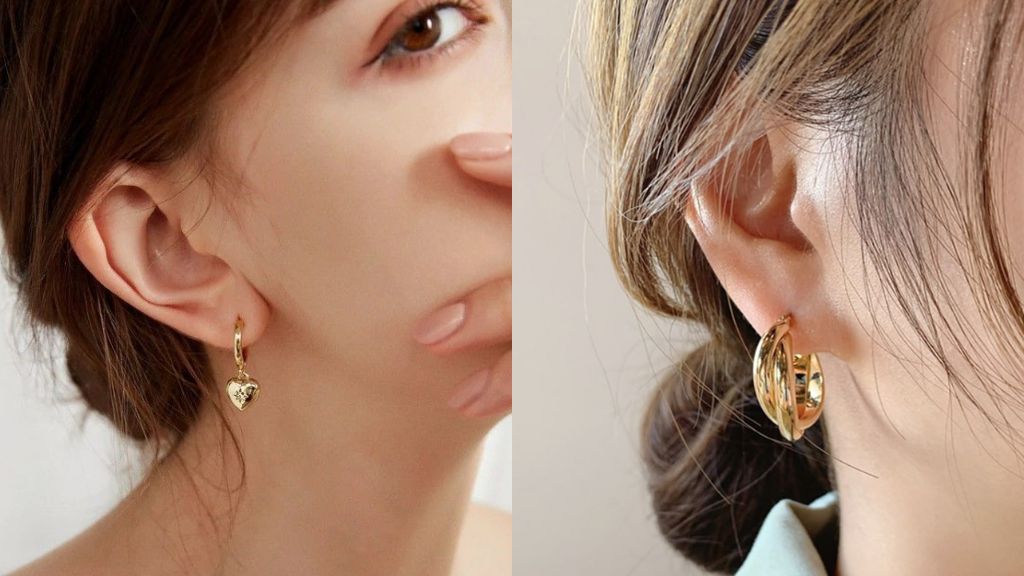 Small Hoop Gold Earrings
