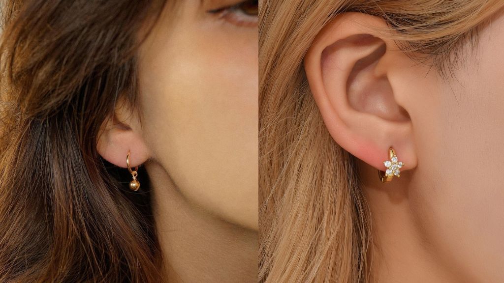 Small Hoop Gold Earrings
