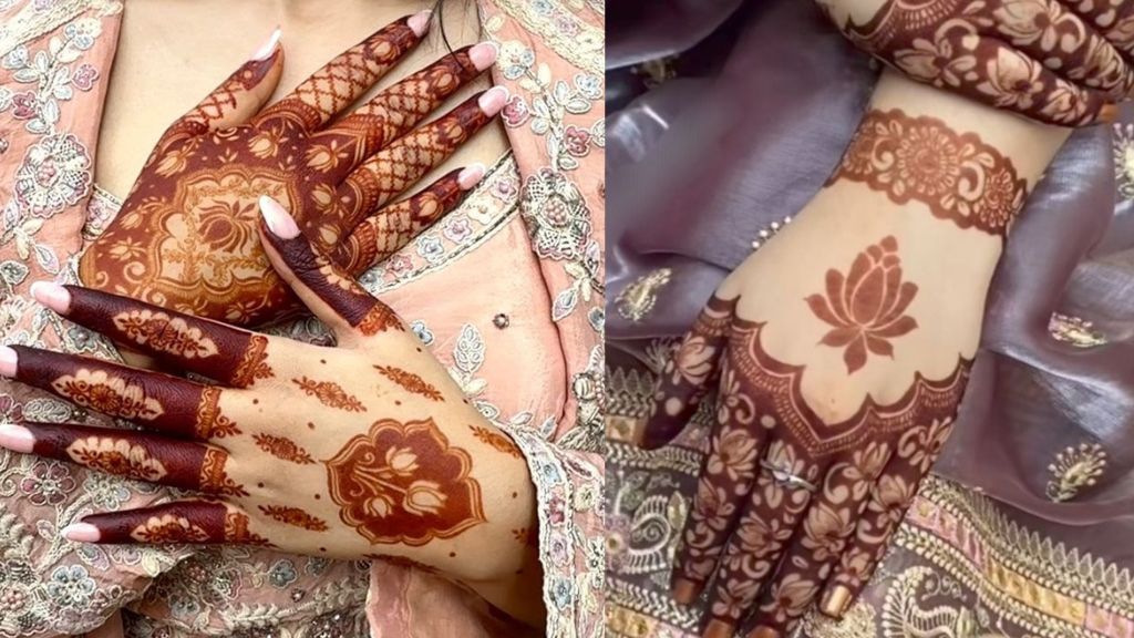 Easy Lotus Mehndi Design