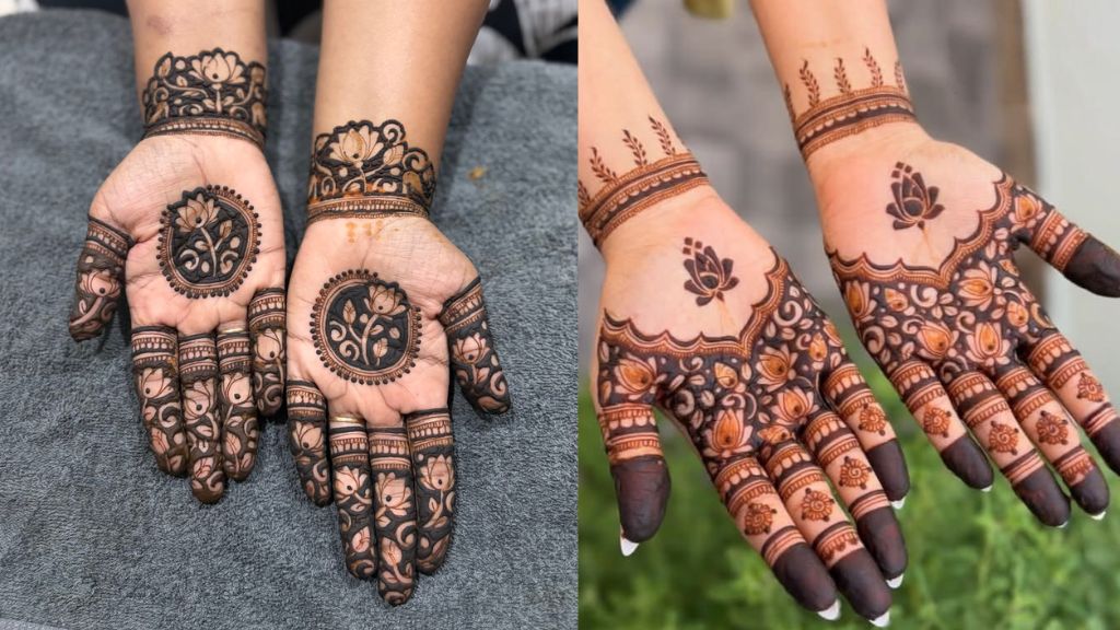Easy Lotus Mehndi Design