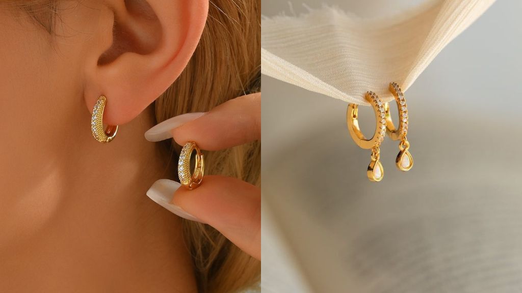 Small Hoop Gold Earrings