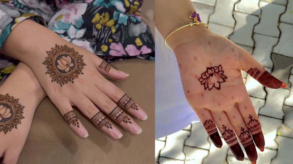 Easy Lotus Mehndi Design