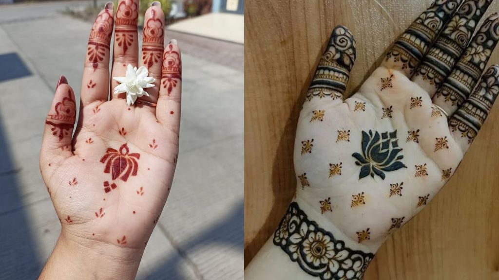 Easy Lotus Mehndi Design