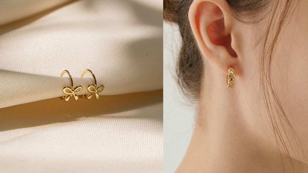 Small Hoop Gold Earrings