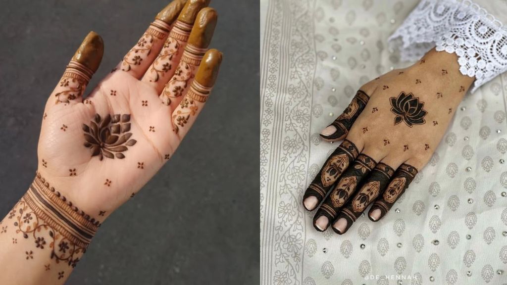 Easy Lotus Mehndi Design