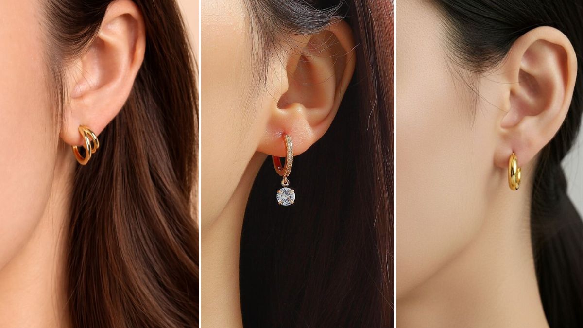 Small Hoop Gold Earrings